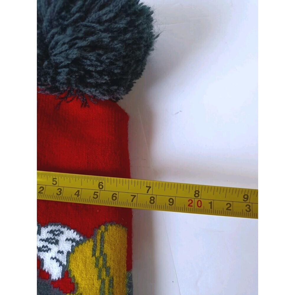 Mickey Mouse Beanie Toddler Fleece Lined Red Pom Pom 9 Inches - Picture 8 of 8